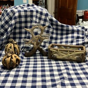 Set of 4 Faux Antler Candle Holders for votives